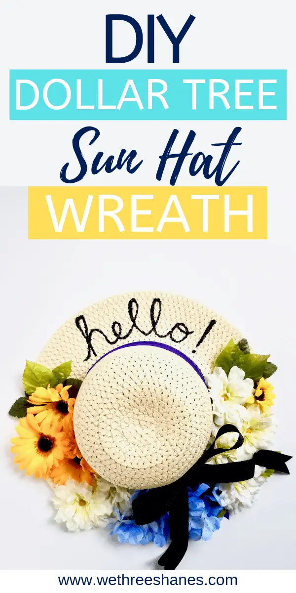 How to create your own sun hat using amazing items from the dollar tree #dollarstoreitems