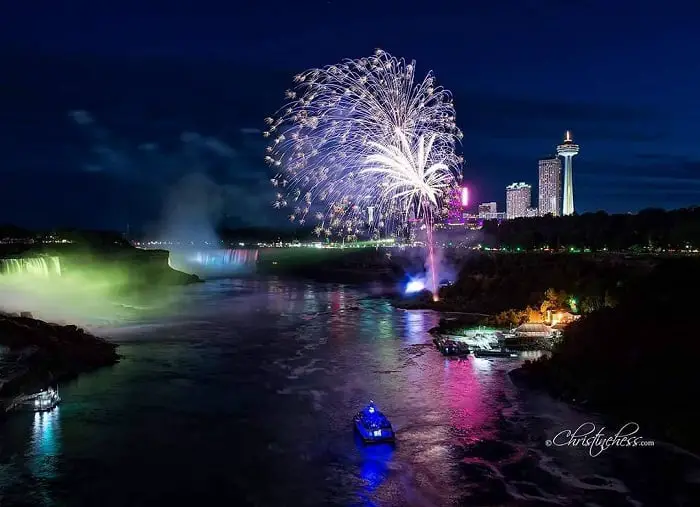 Enjoy the Canada Day Fireworks on the Niagara falls! #niagarafalls #Fireworks