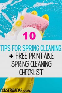 Here are a few spring cleaning hacks for busy moms. Learn how to clean quickly by downloading these free spring cleaning printables #cleaningtips