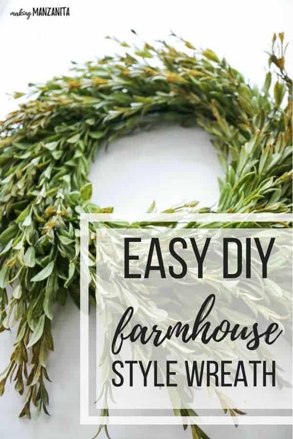 easy to make farmhouse wreath using dollar store items