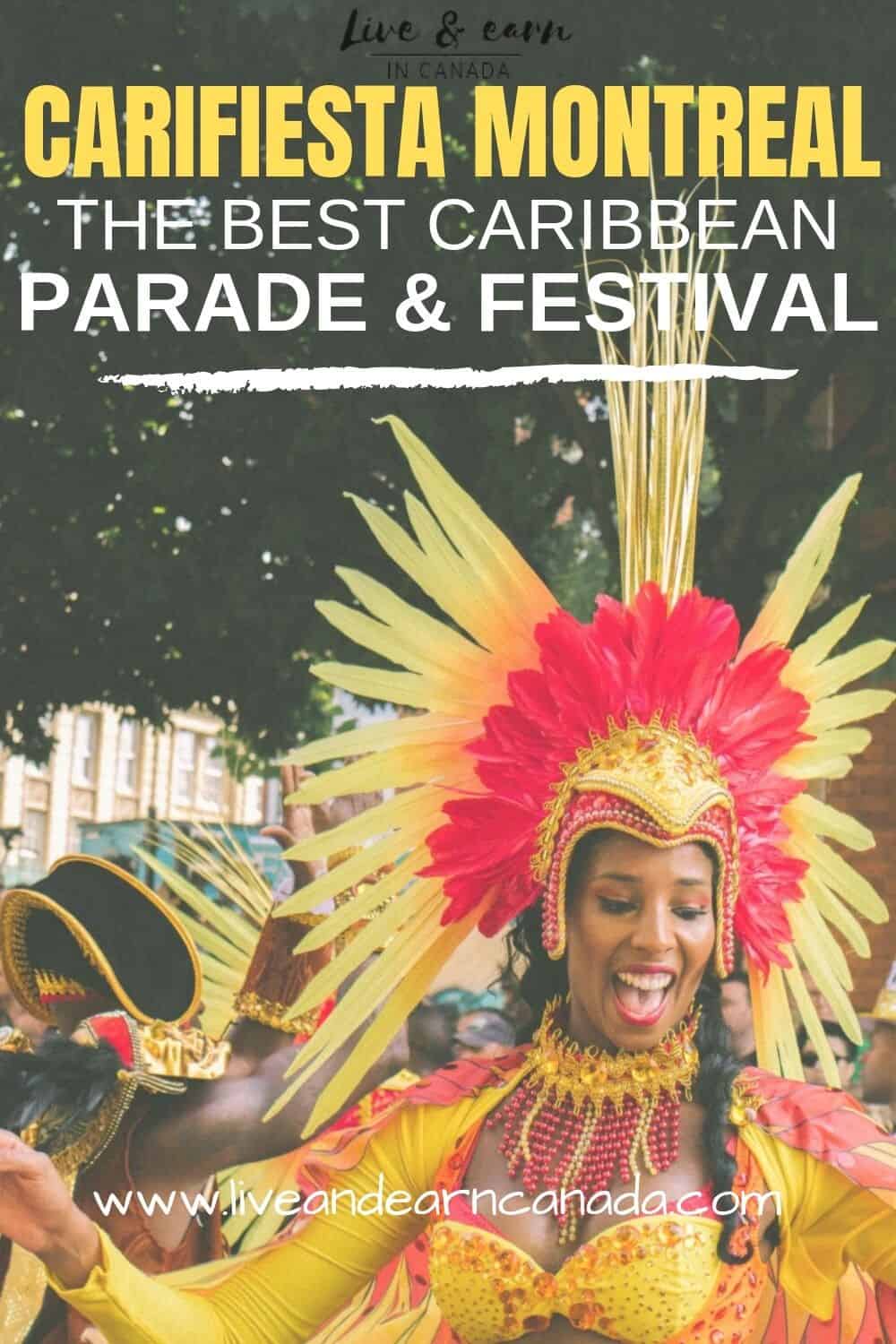 Carifiesta Carnival in Montreal! Carifiesta Caribbean Event, the best event in Montreal. If you are looking for free things to do in Montreal, be sure to attend the Carifiesta! #Montreal #Carivibe