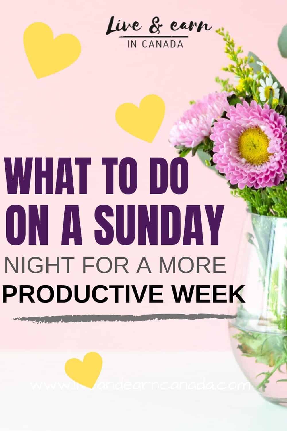 Here is what to do on a Sunday night in order have a successful week. If you want to have a productive week, here is how to plan your Sunday night effectively #sundaynight #productivity #workweek