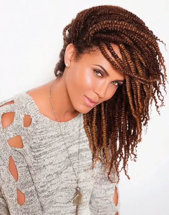 Kinky Twists a perfect protective hairstyle for the beach