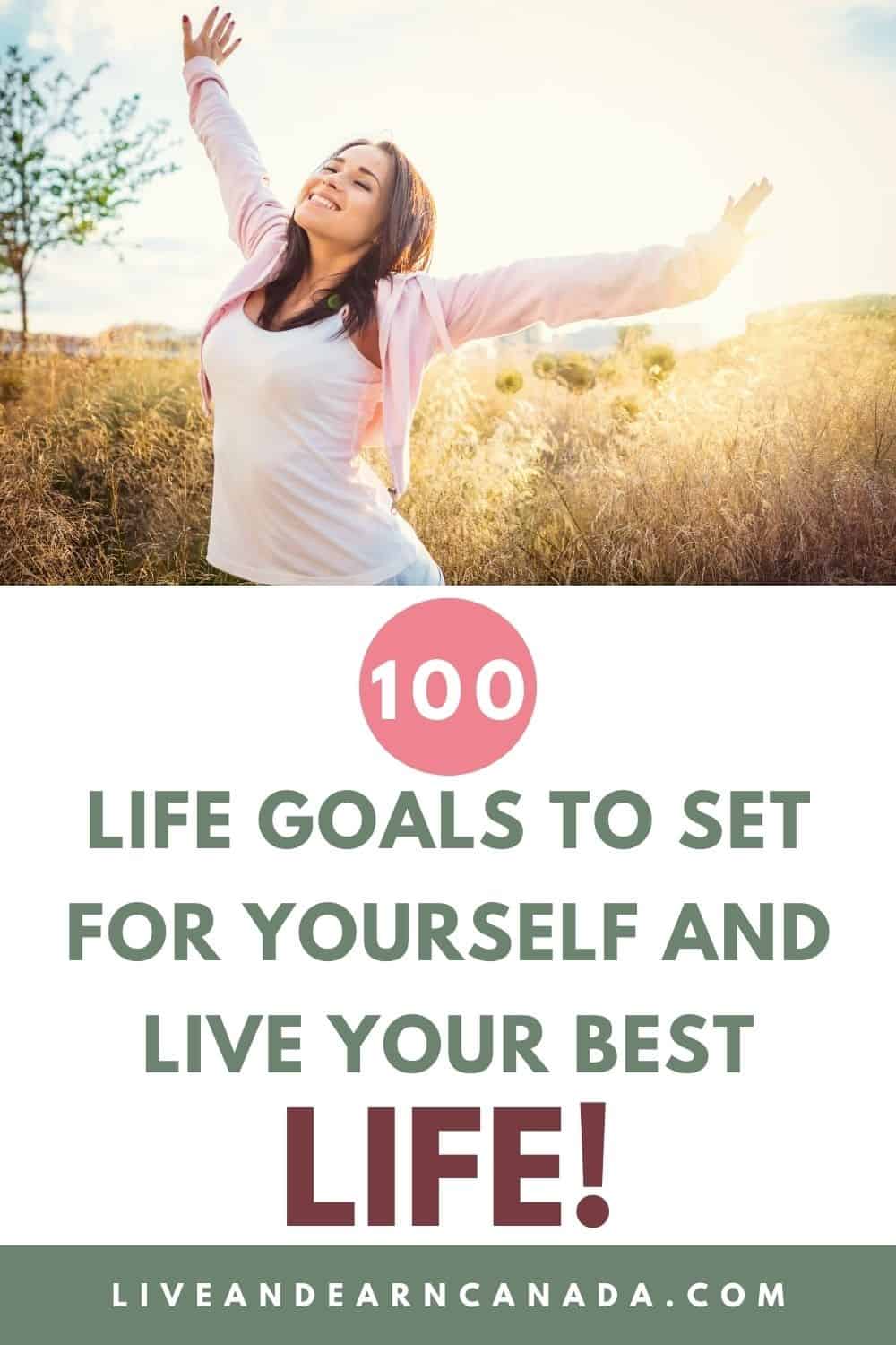 Goal Setting Ideas - A List Of 100 Goals You Can Set This Year. Here is a list of 100 life goals list you can use to set your 2021 goals. Looking for ideas or inspiration for your next goal? Here's a list of 100 goals you can set for yourself in any category of life.