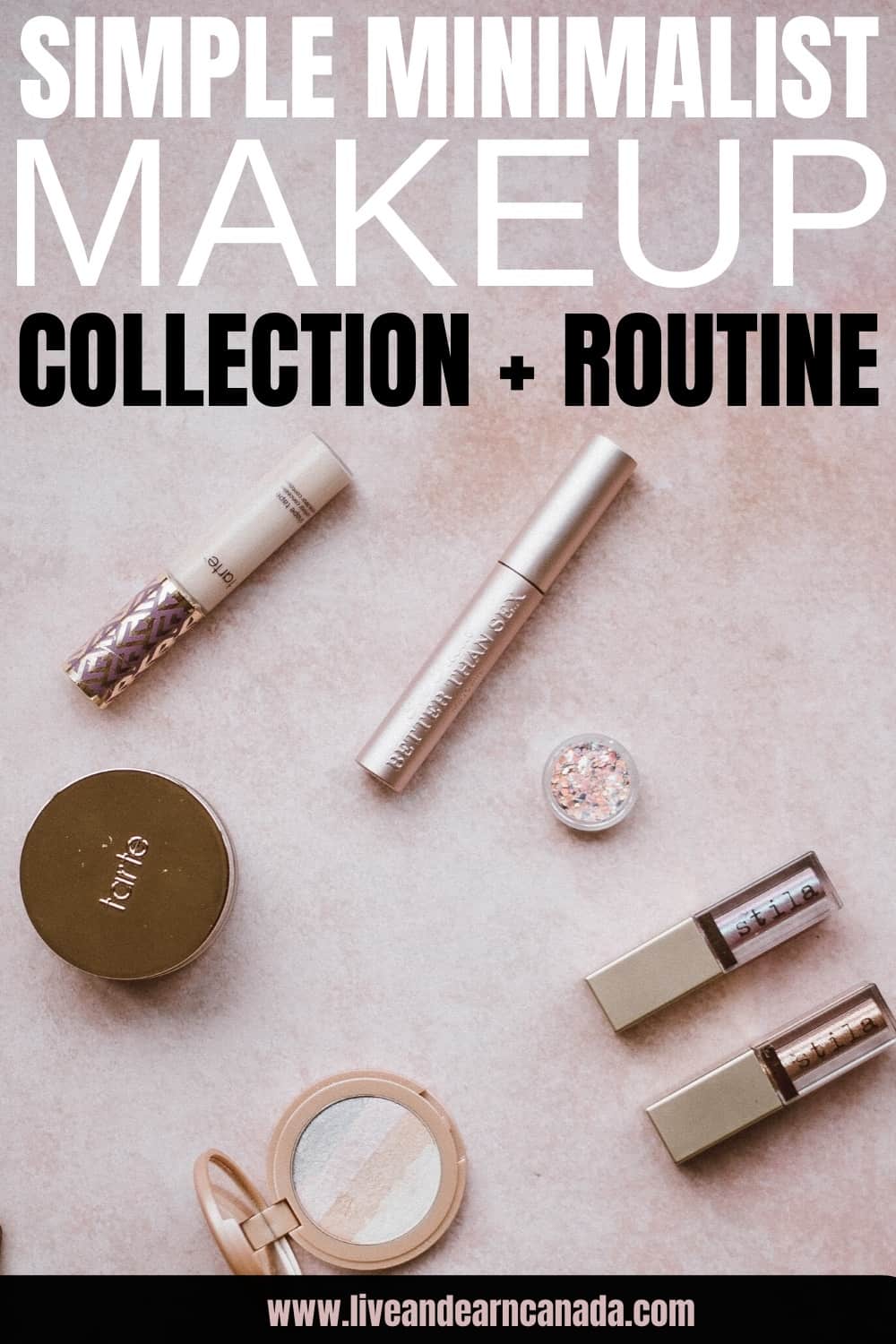 Here is how to create a simple minimalist makeup collection. Here is what to include in your makeup storage collection. Every beauty product to include in your minimalist makeup collection! Natural makeup inspiration ideas! #makeup #beautyproduct #minimalistmakeup