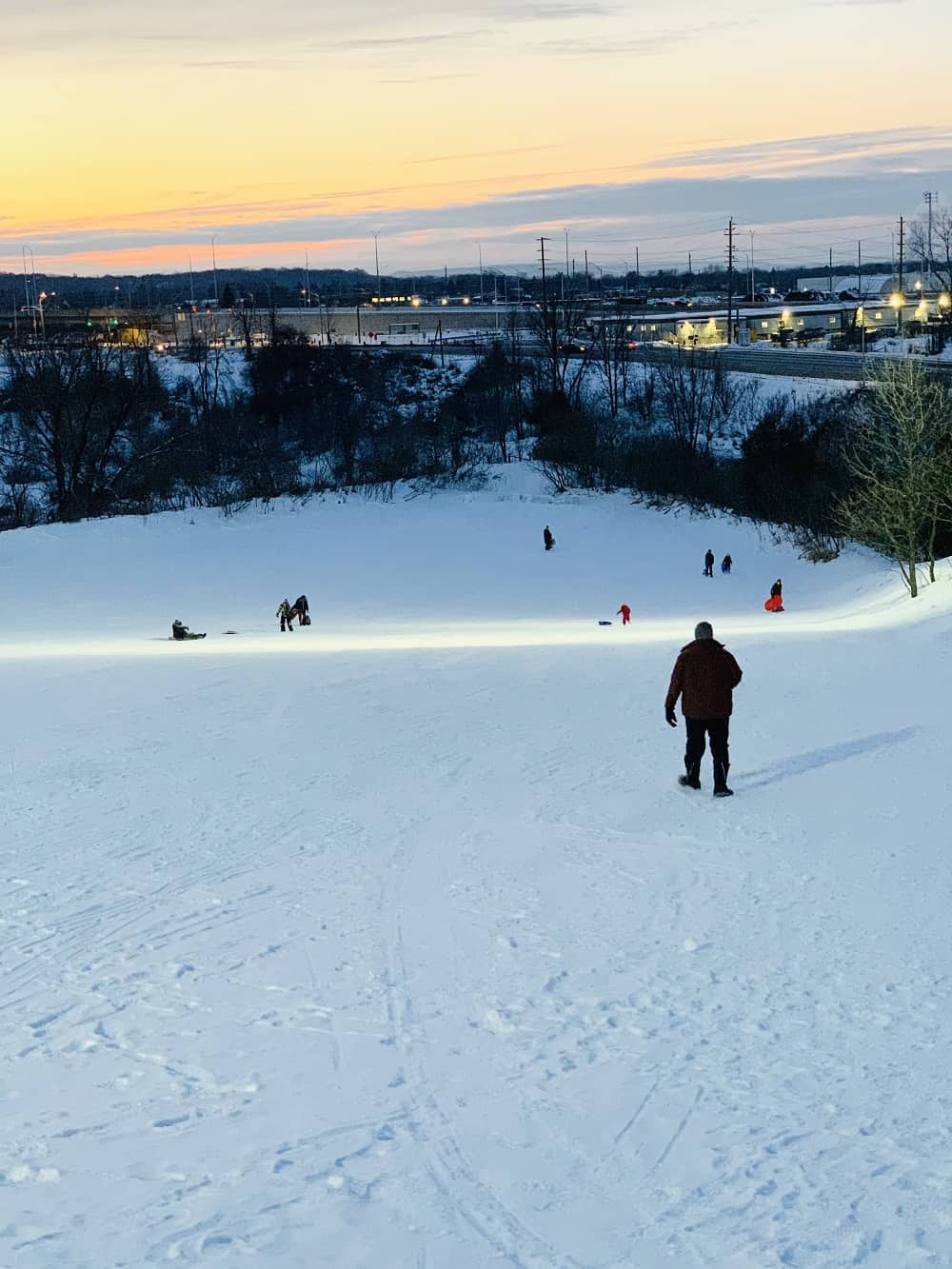 Tobogganing in Ottawa at Bearbrook Orleans. Winter activities in Ottawa worth doing!