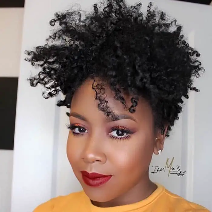 tapered with banks - short natural hairstyle