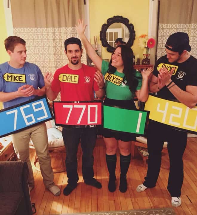 Check out this simple DIY the price is right group Halloween Costume idea you can try with your friends. 