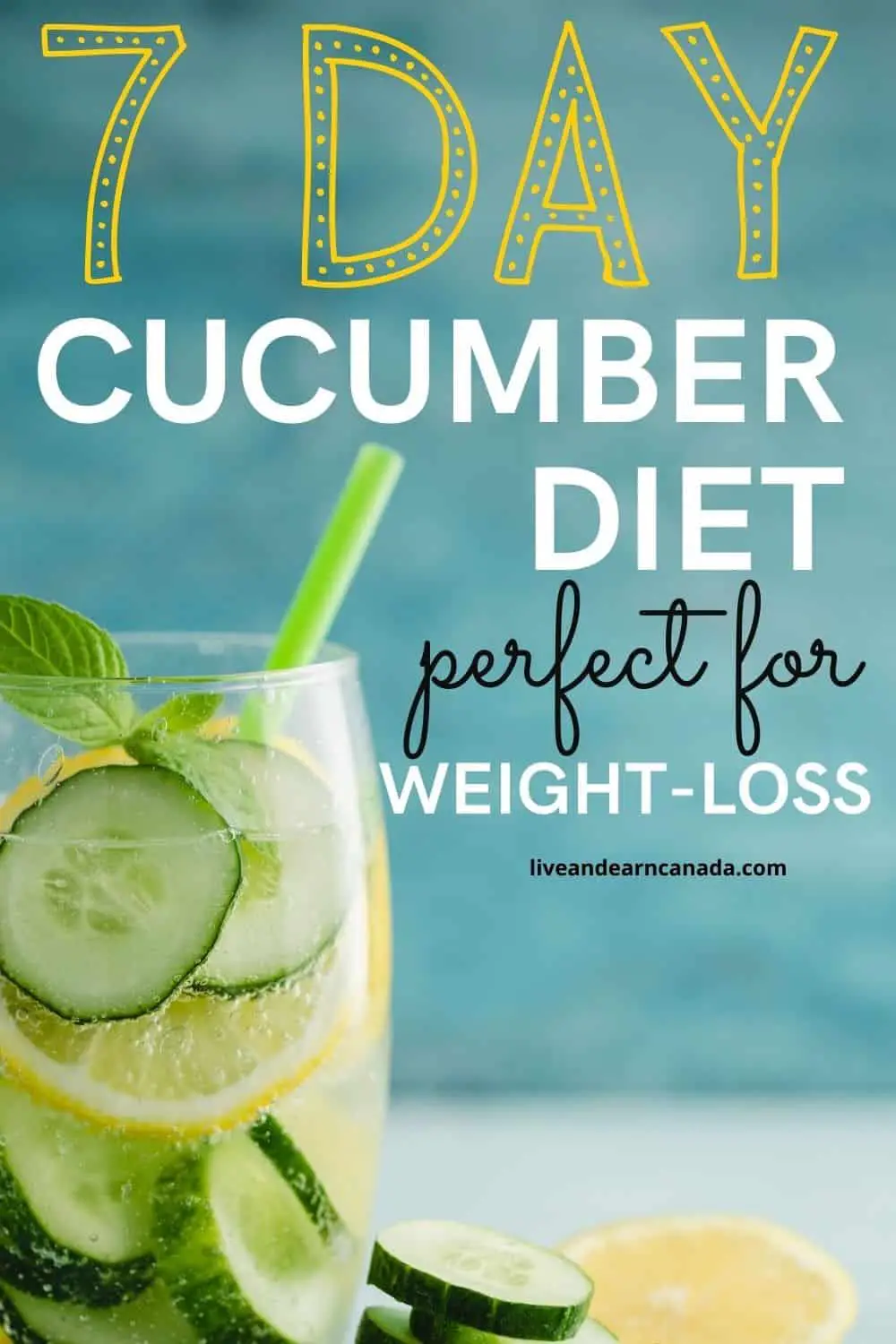 Cucumber Diet Lose 15 Pounds In 7 Days! Do you like cucumbers? That’s good for you! A cucumber is a tasty, low-calorie vegetable that can help you slim down easily. One average cucumber contains twenty calories, which is very good for weight loss. Read one fast diet you can use to drop those extra pounds 7 days. In fact, it's the cucumber diet together with its meal plan.