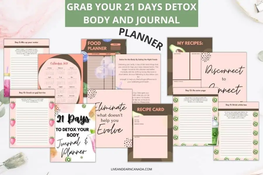 21 Days detox plan for a healthier you. 