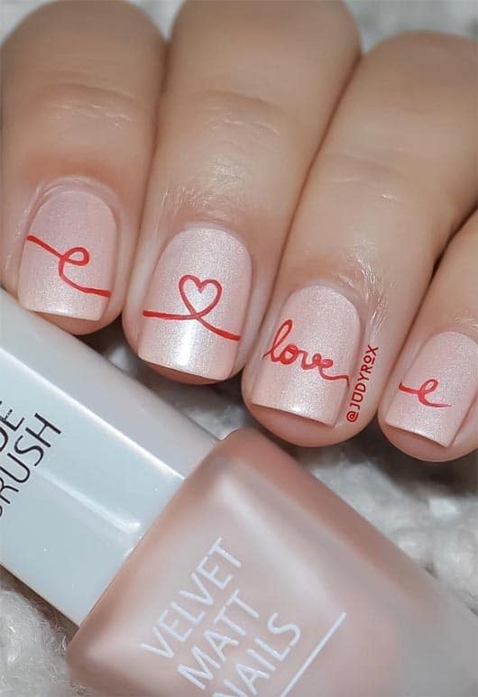 21 Simple Heart Nail Designs For Valentine's Day This Year