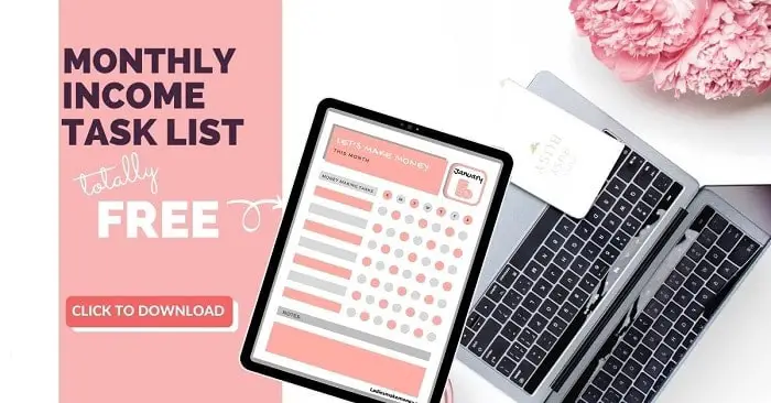 Monthly Task List to track your side hustle.