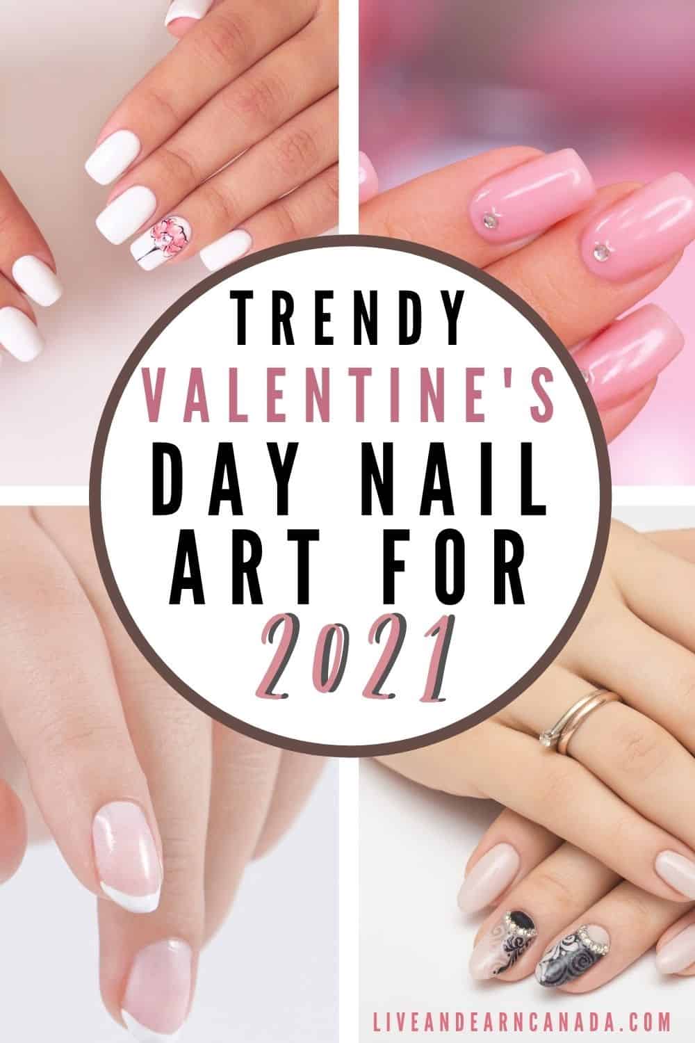 Simple Heart Nail Designs For Valentine’s Day! Trendy Valentine's Day Nails For 2021. Valentine's Day is such a fun, extra holiday that can be done in a really classy way. I love decorating my home, baking, finding a gorgeous outfit, and even doing my nails for the holiday.