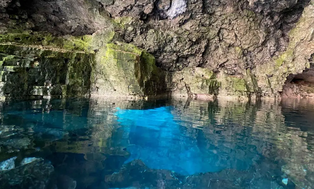 The Grotto is one of the most popular scenic destinations in all of Ontario! This is Grotto island. 