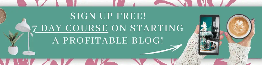 7-day free course into starting a profitable blog in no time. Learn exactly how I started a profitable blog in 7-days